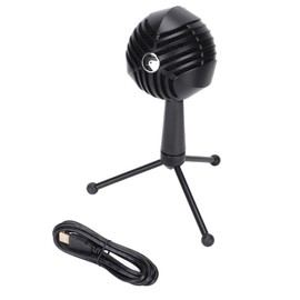 Snowball Microphone USB Inbuilt Audio Card Adjustable Angle Detachable Holder Gaming Microphone