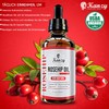 Kanzy Organic Rosehip Oil - 100% Pure Cold-Pressed, Vegan, Hexane-Free,