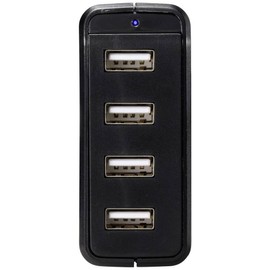 Voltcraft UC-4AXX001 USB charger 24 W 4X USB-A Black Indoor