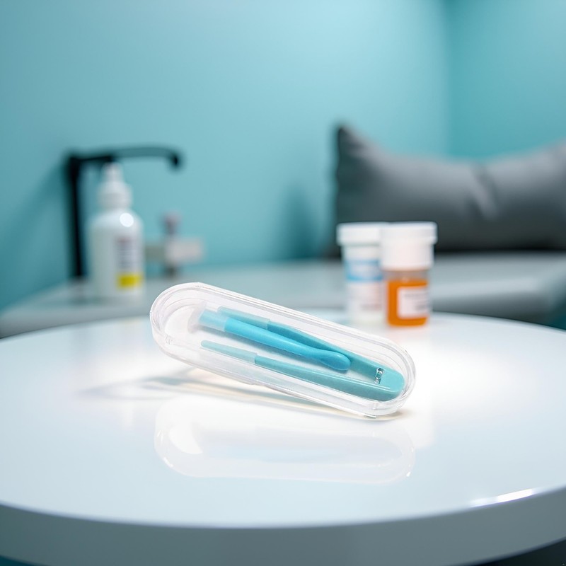 DPWOUM Blue Contact Lens Applicator, Remover & Tweezer, Soft Tip,