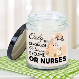 MEDROC OR Nurse Candle Only Strongest Women Become OR Nurses Thank You Gift for Operating Room Coworker Best Friend, Birthday Christmas Gift for OR Nurse, Nurses Week Home Decoration Gift