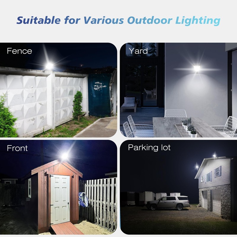 OKPRO Solar Lights for Outside- S192HJ 6000K LED Dusk to