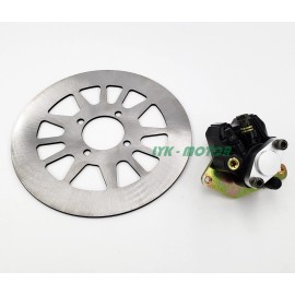 LYK Rear Brake Caliper W/Pads & Disc Rotor for Yamaha YFM350X Warrior 350 1990-2004