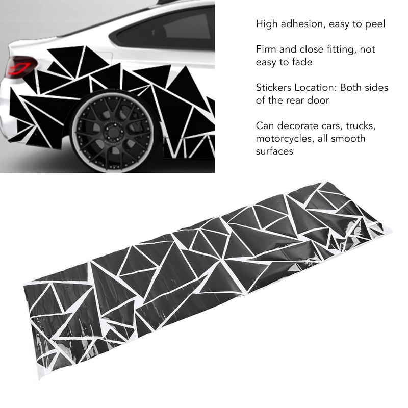 Triangle Car Decoration Stickers Universal 200x60cm DIY Car Body Sticker