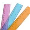 YUENPUN 60 PCS 12 Inch/30cm Colourful Plastic Ruler Bulk, Transparent