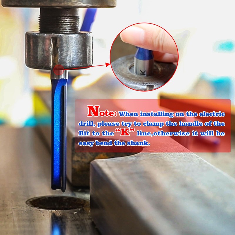 RURITKIT 1Pc Extra Long Straight Router Bit Set 1/2 Shank,Carbide