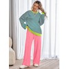 Kikibell Travel Outfits for Women Women Sweatshirt Preppy Clothes Pants