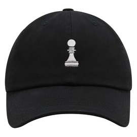 JPAK Pawn Chess Figure Premium Dad Hat Embroidered Cotton Baseball Cap Pawn Chess Black