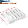 SimpleHouseware Food Container Lid Organizer, Adjustable Lids Storage, White