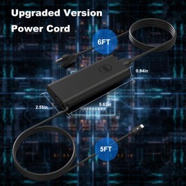 Replacement for Dell 130W Laptop Charger USB C Computer XPS 15 17 9575 9500 9510 9520 9530 9700 9710 9720 9730,Precision 5470 5480 5550 5560 5570 3560 3570 3571 2in1,Latitude Type C Power Cord Adapter