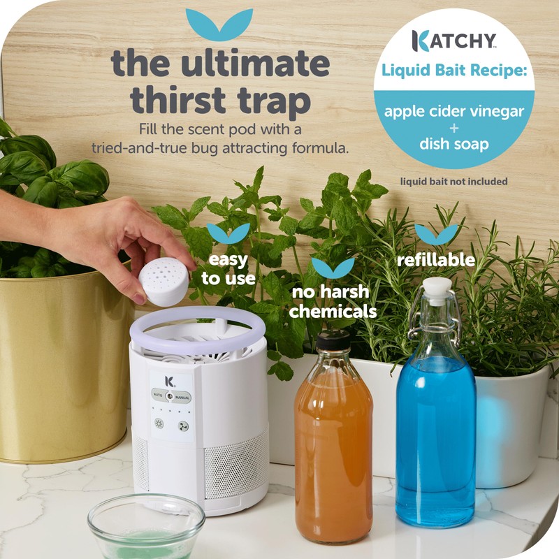 Katchy Duo Indoor Insect Trap with Scent Pod - Fan