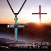 CRWENG Cross Necklace for Men 925 Sterling Silver Cross Pendant