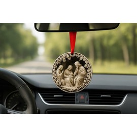 Christmas Ornament 2025 – Acrylic Holy Family Ornament, Religious Christian Christmas Decor, Jesus Nativity Ornament for Tree, Unique Religious for Family & Friends (Nativity)