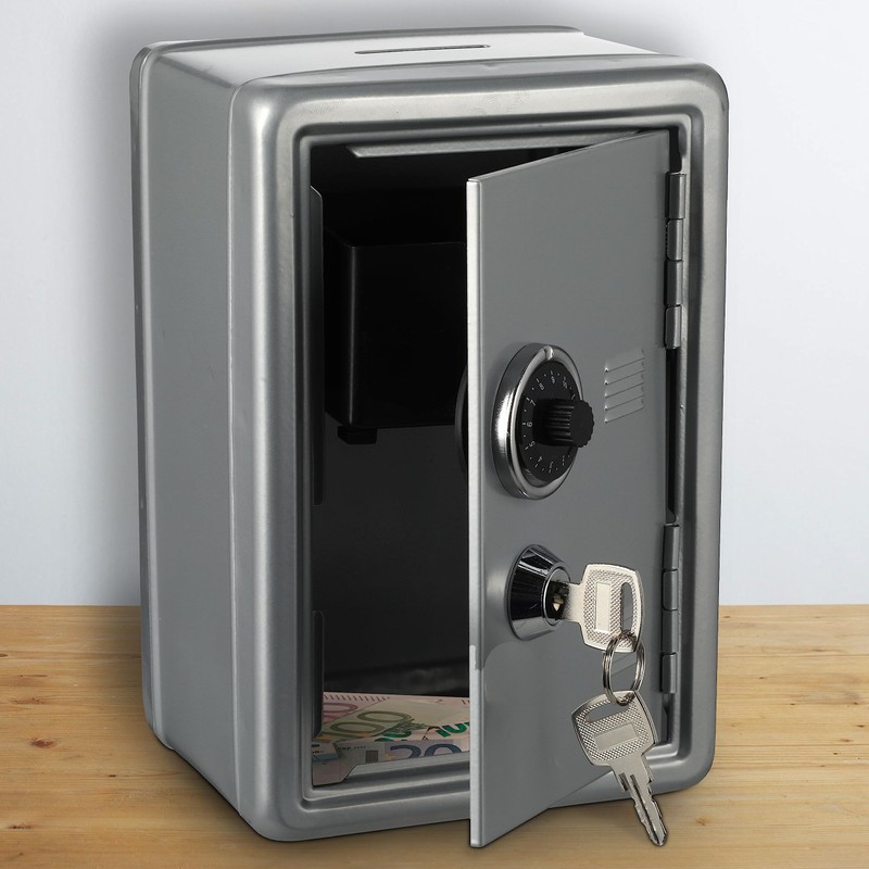Money Box Safe with Money Slot │ Metal 12 x