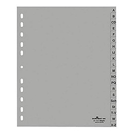 Durable Dividers DIN A4 A-Z, 1–Piece, Grey, 6520–10