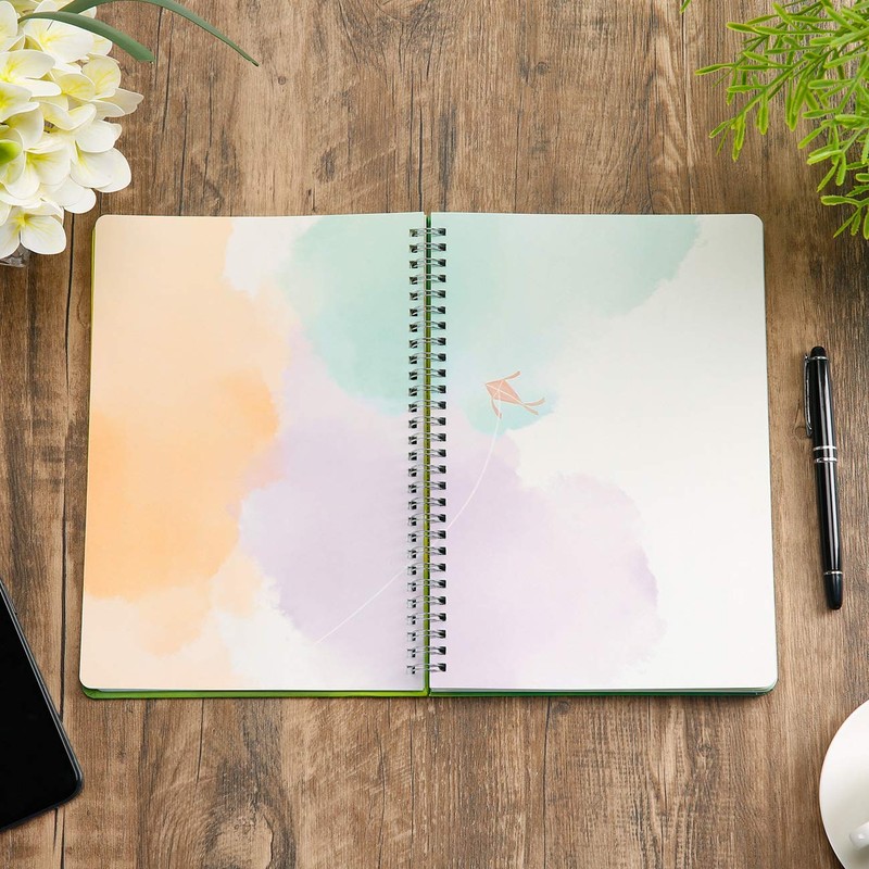 siixu Spiral Journals for Writing, Color Illustration Notebook With an