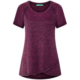 Kimmery Womens Workout Tops for Women Tops for Women Casual Summer Tops Yoga Tops Purple Red Purple Red M