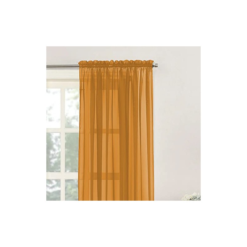 Single Plain Voile Net Curtain Sheer Panels Slot Top Heading