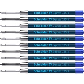 Schneider 7373 Express 735 B Internationale Großraummine (dokumentenecht) 10er Packung blau ,