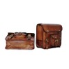 PRASTARA Motorcycle Side Pouch Brown Leather Side Pouch Saddlebags Saddle