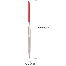 Utoolmart Diamond Needle File, Mini Diamond Needle File Set, 3mm x 140mm Half Round Files Tools, 150 Grits Small Tip Files, for Metal Glass Stone with Fine Sanding
