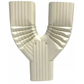 GutterWorks.com ALUMINUM DOWNSPOUT Y FUNNEL - 3X4 ALMOND
