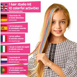 Science4you Hair Studio Hair Chalk for Girls and Boys, Washable Hair Colour, Hair Strands for Children, Toys and Children's Games from 8+ Years, Gifts for Girls and Boys 8+ Years