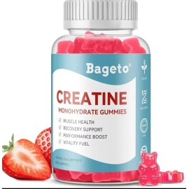 BAGETO NEW Bageto - Creatine Monohydrate - 60 Gummies - Strawberry Flavor - EXP 06/26
