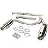 Auto Dynasty 4 Inches Dual Round Muffler Tip Catback Exhaust