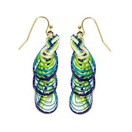 CCcollections Handmade Bamboo Earrings Brass Fashion 10 Design Colourful Each Design in 3 Colours, Bamboo