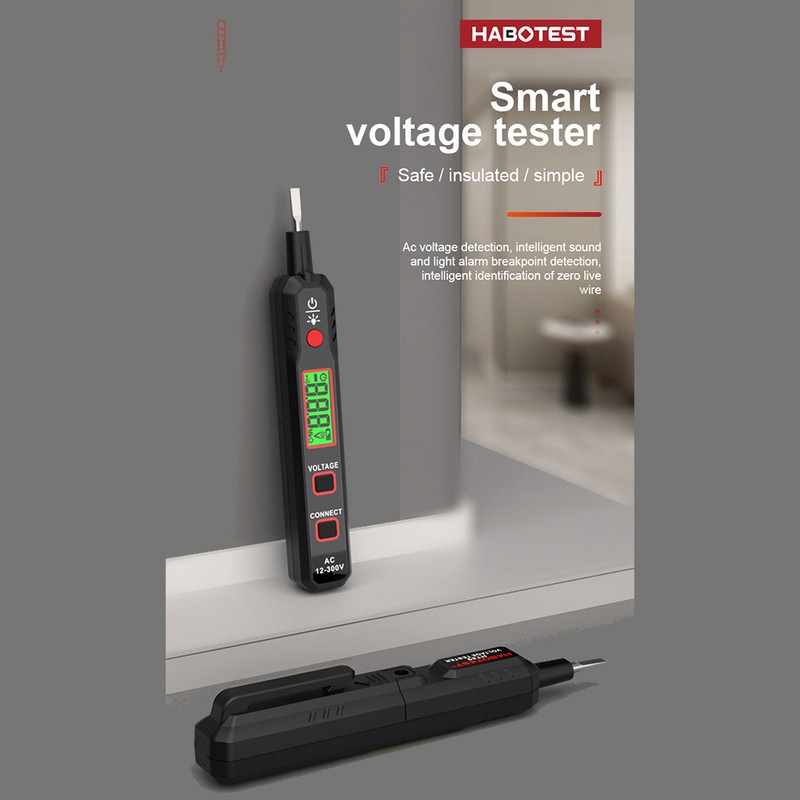 HABOTEST HT89 Voltage Tester AC 12~300V Contact Voltage Detector for