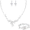 EVER FAITH Mujer Sets de Joyería Cristal Zirconia Cúbica Perla