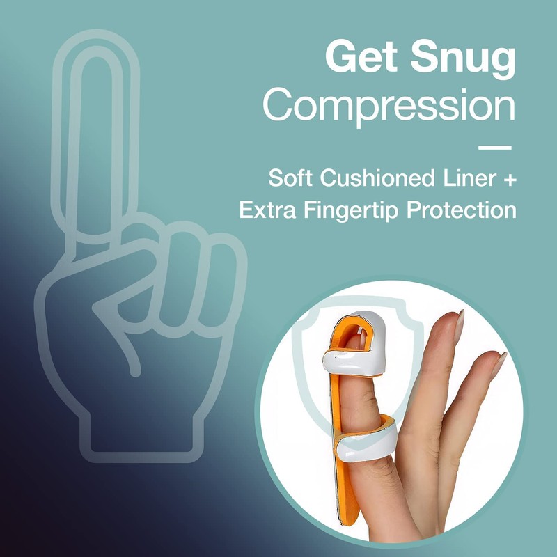 Armor Aluminum Padded Finger Splint Immobilizer for acute injury &