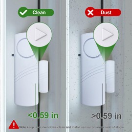 Door Window Alarm, 90dB Door Alarms Sensor for Kids Safety, Home Security, Door Window Burglar Alarm, Window Pool Alarms for Home, Apartments, Offices, Hotel Rooms (15pack)