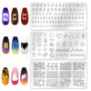 beinkmake 3Pcs Flame Nail Stamping Plate Letter Number Leaves Nail
