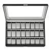 UTEN 24 Slots Watch Box Large PU Leather Jewelry Organizer