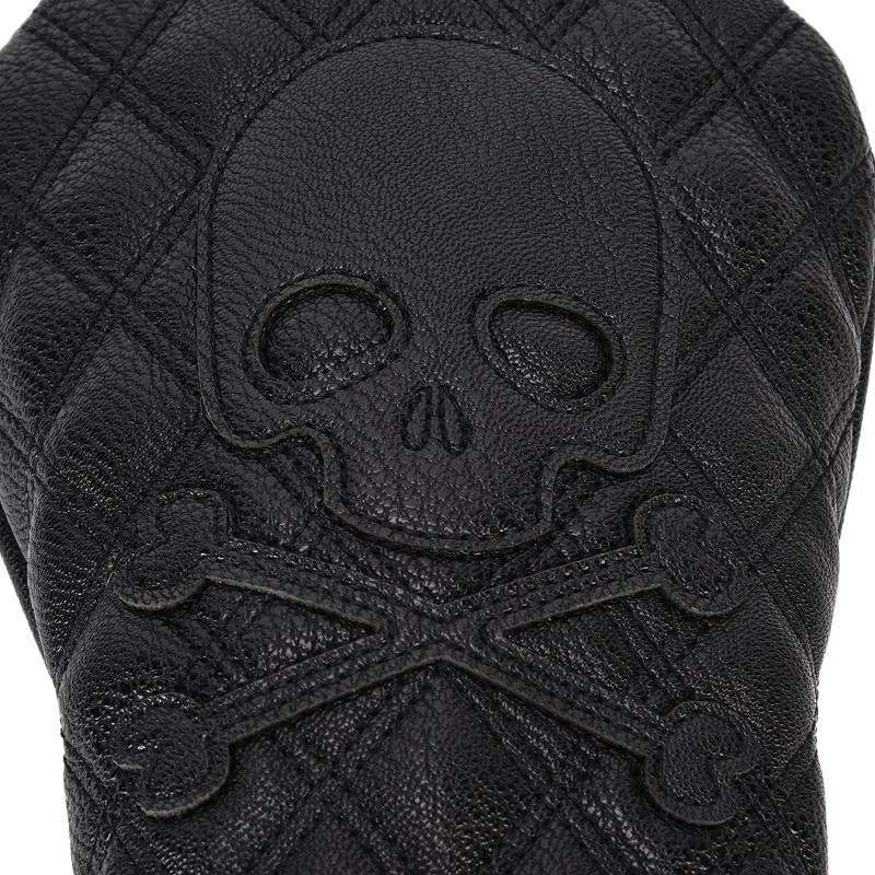 PU Leather Golf Wood Head Covers Waterproof Golf Skull Pattern