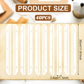 MYTOAU 40Pcs 3 Hole Punched Magazine Holder, Magazine Organizer for Storage,Clear Magazine Collector, Plastic Magazine Organizer, Binder Insert Strips for Organizing Files, Books, Papers, Magazines