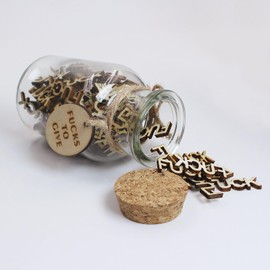 jar of fucks funny gifts for Him, her boyfriend and girlfriend Colleagues, bosses, office desk decor- Stocking Stuffers for Christmas,Birthday,Thanksgiving Day decorative bottle Gag Presents