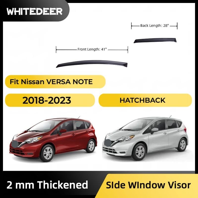 WhiteDeer ZH Durable Window Deflectors Rain Guards for Nissan Versa