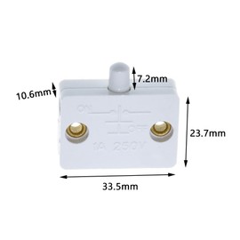 4 pieces cabinet switch snap switch door contact switch 230 V furniture door chest switch electric, light switch snap holder door switch, normally close end switch, white