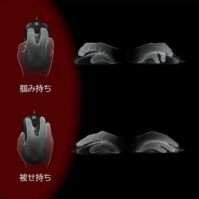 BenQ Gaming Mouse ZOWIE S2 (Black/Optical/USB Wired / Plug &
