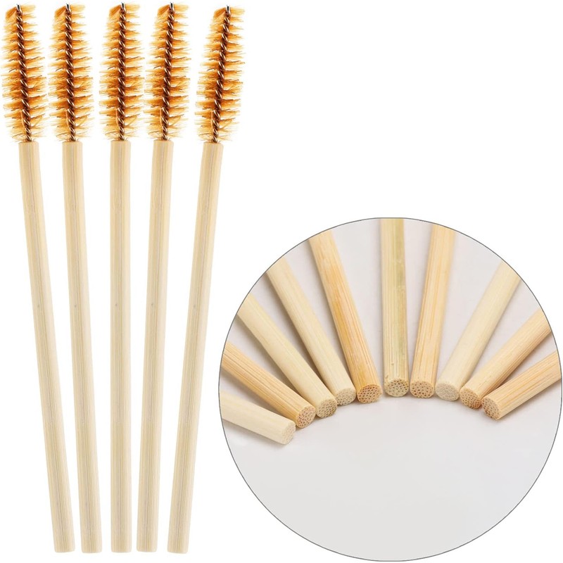 Tbestmax 150 Varitas de Mascara Desechables Cepillo de Pestañas Spoolies