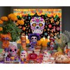 Alltten 8x6FT Dia De Muertos Backdrop Day of The Dead