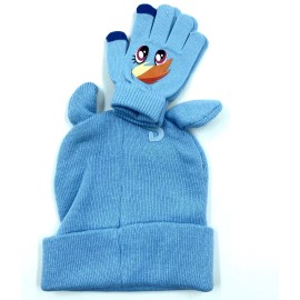 My Little Pony Rainbow Dash Girls Winter Hat & Gloves Set Blue NEW