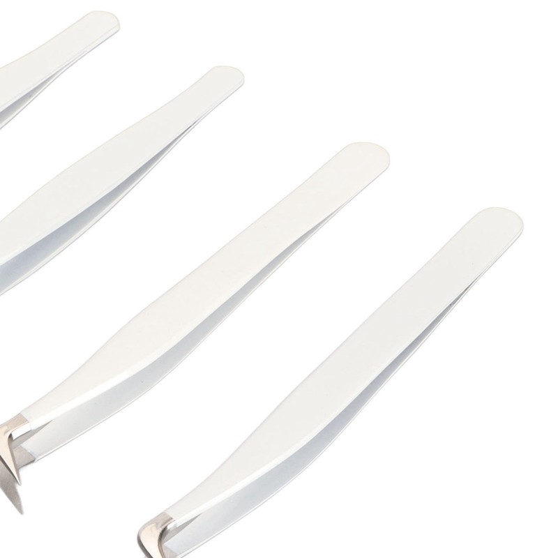 Eyelash Extension Tweezers Kit Stainless Steel High Accuracy Lash Tweezers
