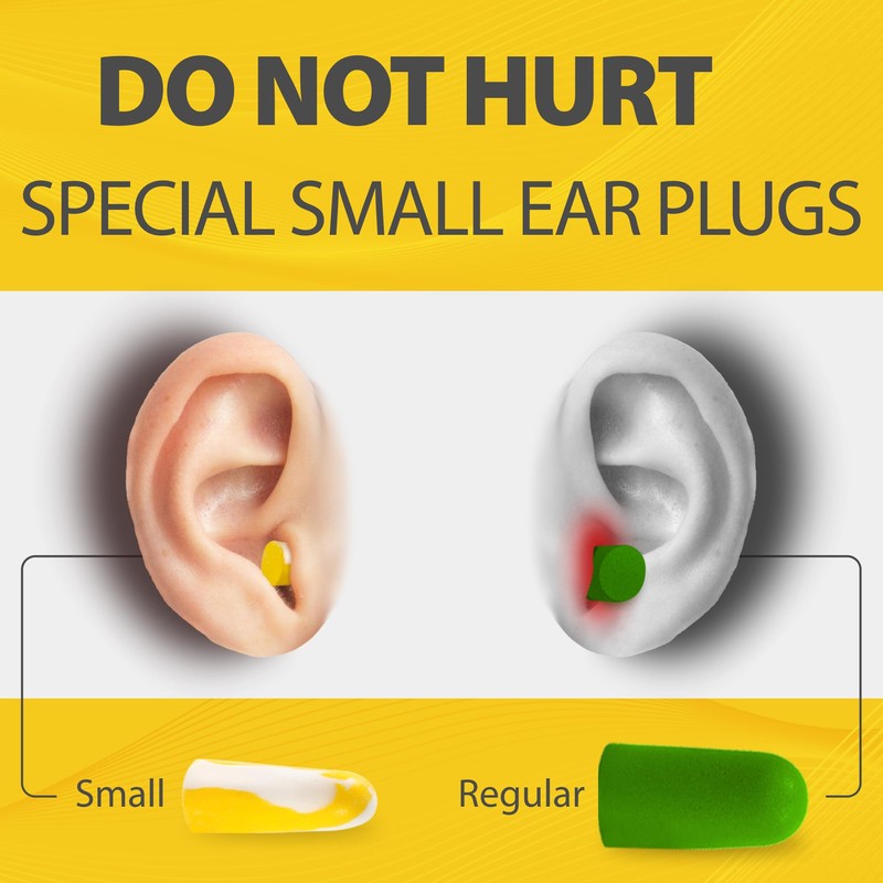 PQ Small Ear Plugs for Sleeping - 40 Soft Earplugs