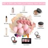 Juego De 50 Borlas De Maquillaje En Polvo De Doble