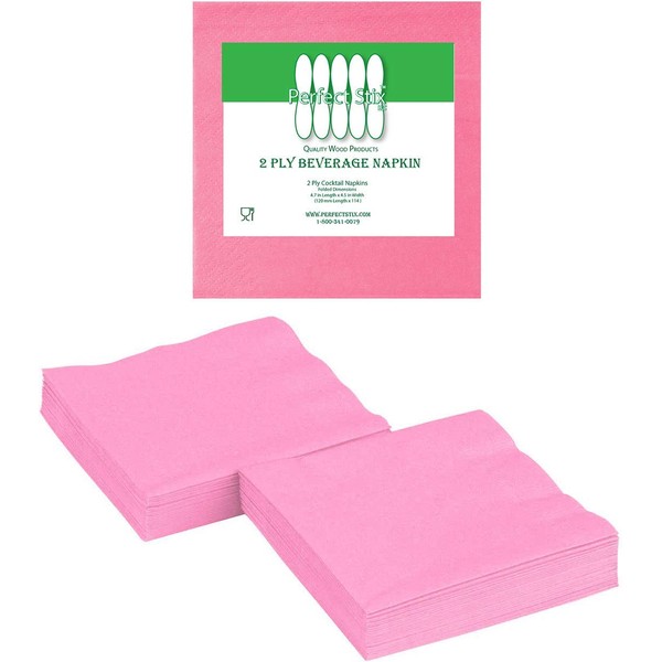 Perfectware Servilletas rosas de 2 capas, paquete de 250 unidades