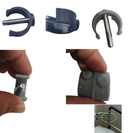 DraCra 6 Pack Toilet Safety Rail Locking Clips Replacement Pin Lock for Toilet Safety Rails Frame Support Stand Bathroom Handrail Assist Grab Bar Handle Tube OD 22mm 25mm 28mm